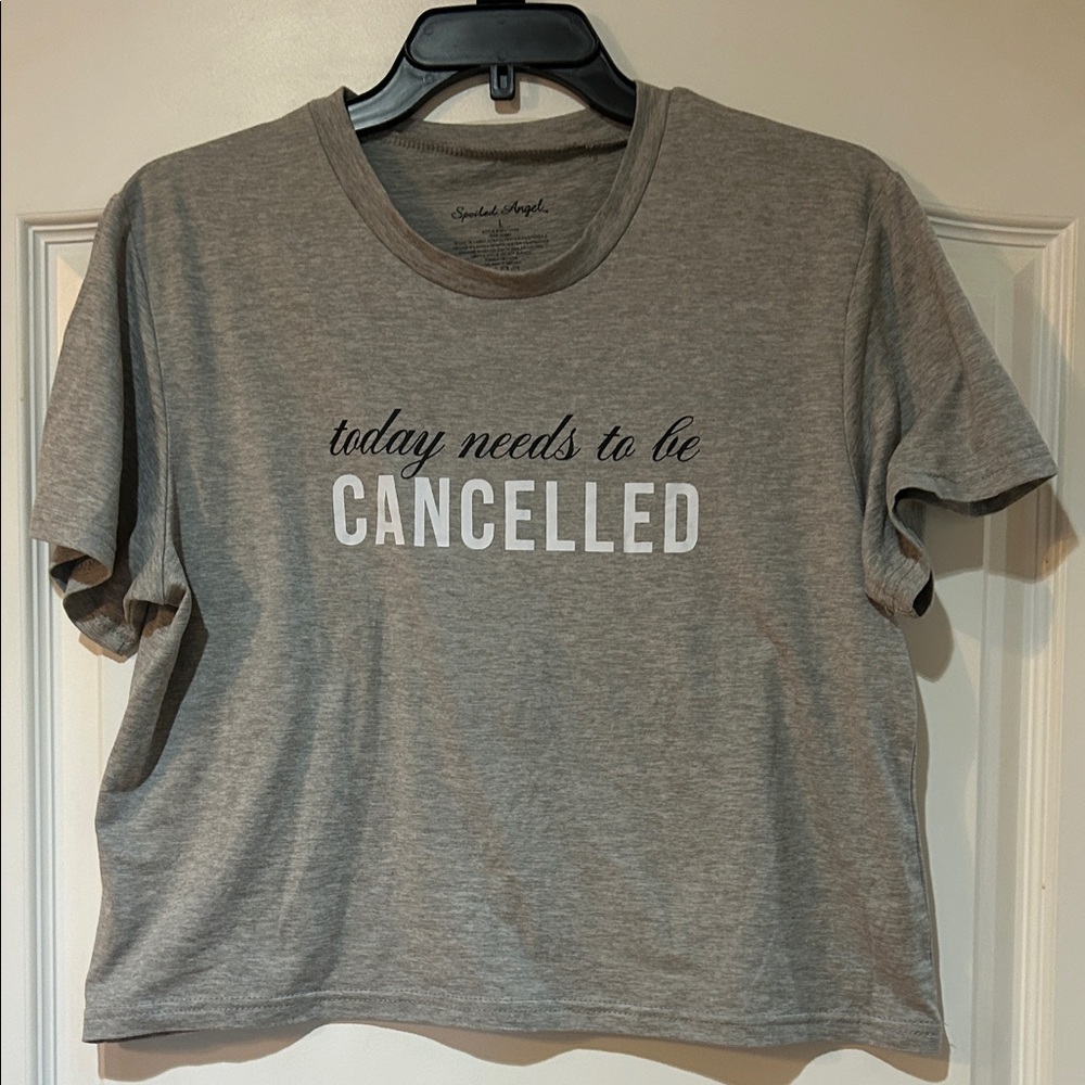 Spoiled Angel Heather Gray Tee